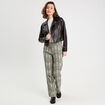 Pantalon large vert kaki femme