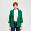 Veste blazer manches 3/4 vert femme