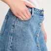 Jupe longue trapèze en jean denim double stone femme