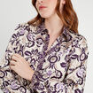 Chemise manches longues satin blanc femme