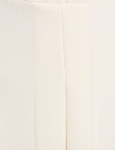 Robe trapèze sans manches ecru femme