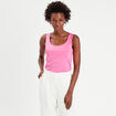 Débardeur effet seconde peau rose fushia femme