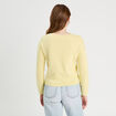 Pull col bateau jaune clair femme