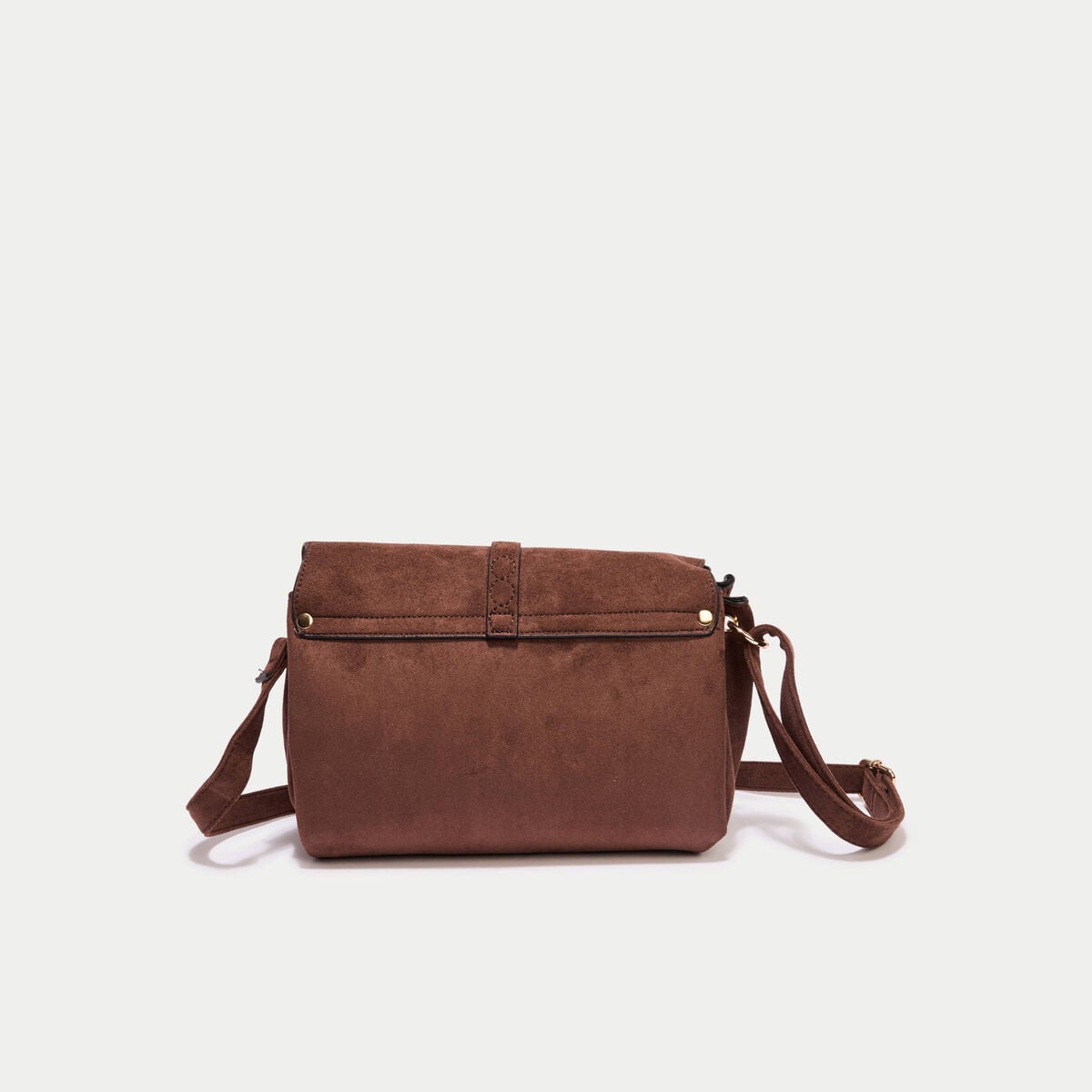 Sac aspect daim marron femme