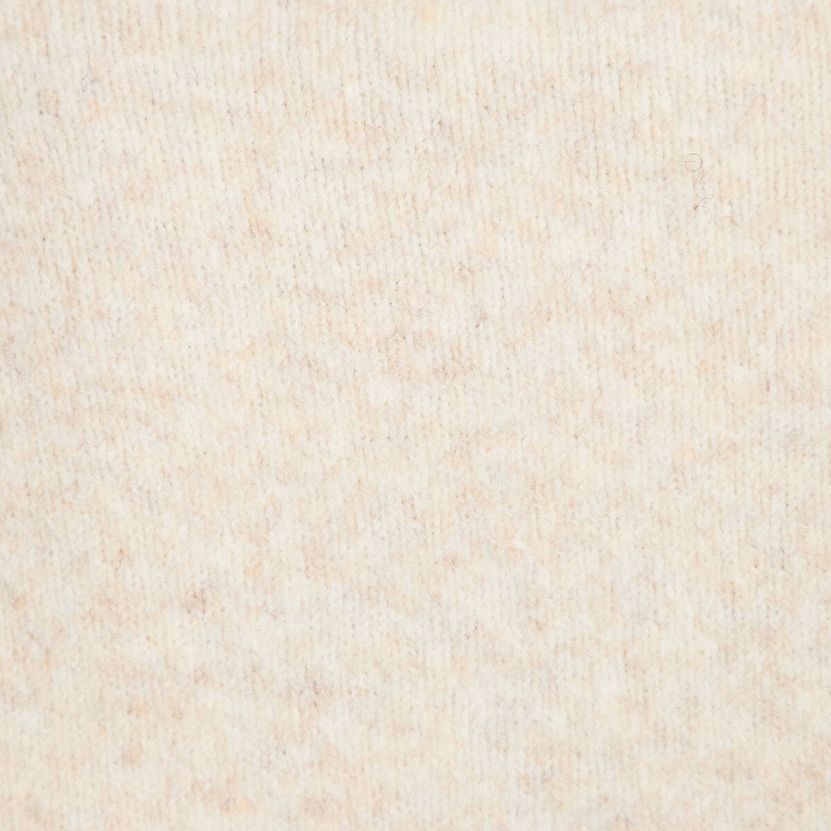 Polo manches longues col chemise beige femme