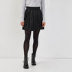 Jupe évasée plissée noir femme