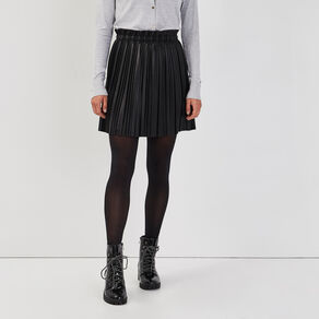 jupe evasee plissee noir femme Jupe évasée plissée noir femme