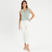 Blouse sans manches vert olive femme