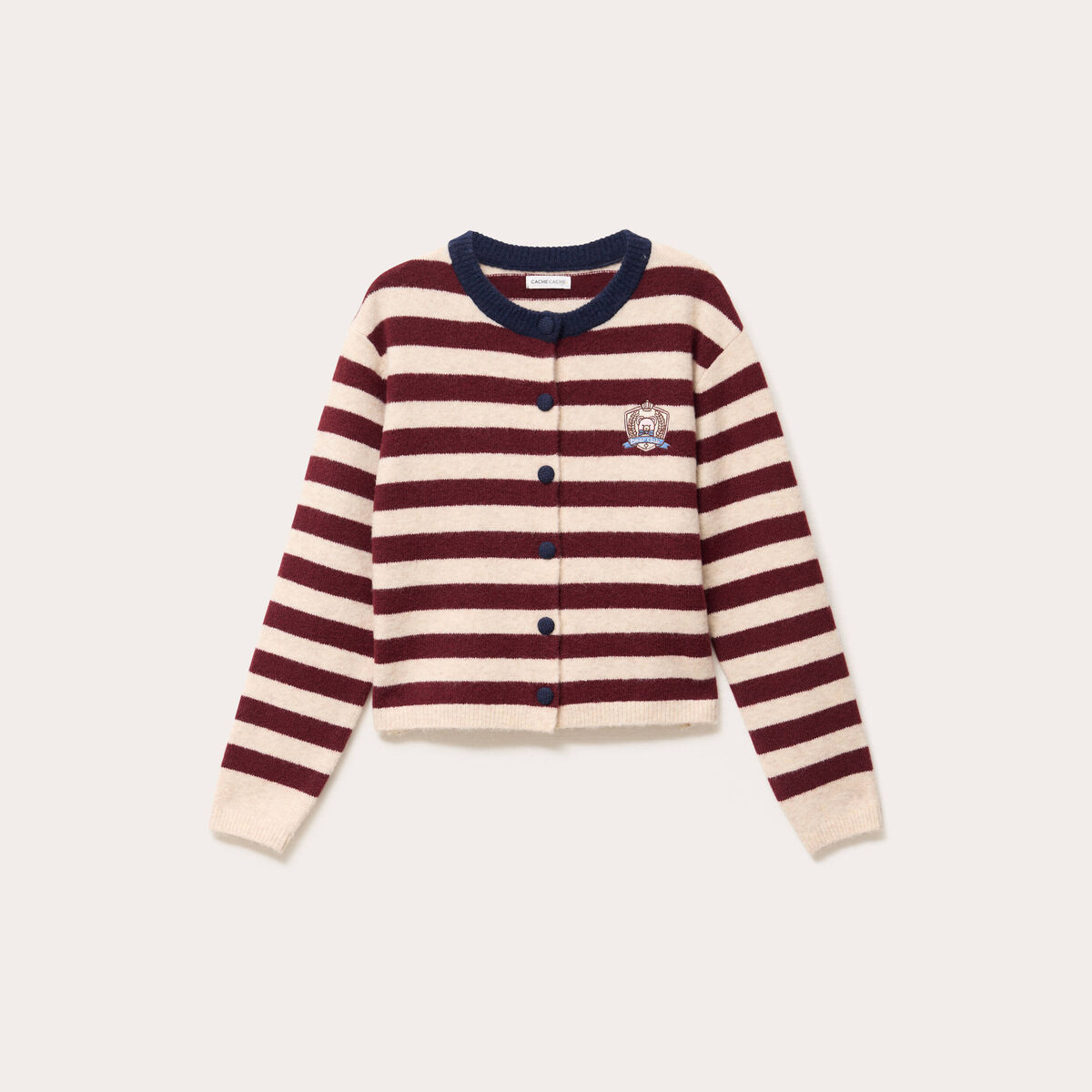 Gilet manches longues bordeaux femme