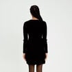 Robe tricot patineuse c&ocirc;tel&eacute;e noir femme