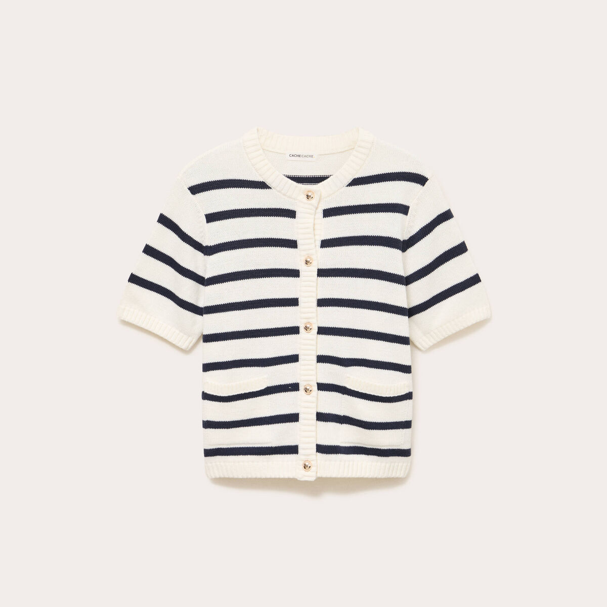Gilet manches courtes blanc femme