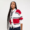 Gilet manches longues rouge femme
