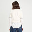 Pull manches courtes ecru femme
