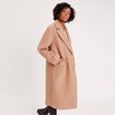 Manteau long oversize camel femme