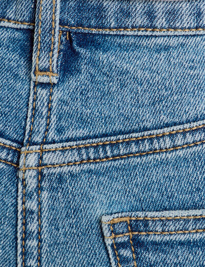 Bermuda large en jean denim double stone femme