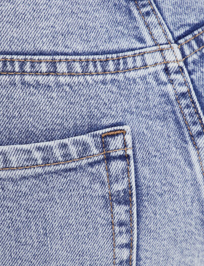 Jeans droit taille haute denim double stone femme