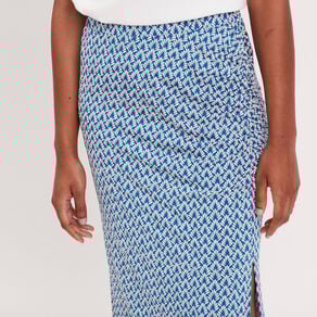 jupe longue droite fronces bleu marine femme Jupe longue droite fronces bleu marine femme