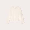 T-shirt col détails bijoux ecru femme