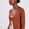 Gilet manches longues marron femme