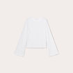 T-shirt ajouré manches pagodes ecru femme