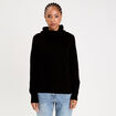 Pull avec col roul&eacute; noir femme