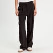 Pantalon large avec pinces noir femme