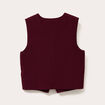 Gilet sans manches cropped violet foncé femme
