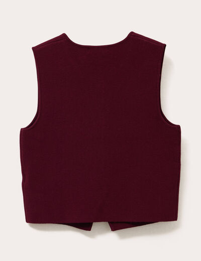 Gilet sans manches cropped violet foncé femme