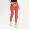 Pantalon chino 7/8ème vieux rose femme
