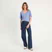 T-shirt manches courtes bleu gris femme