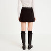 Jupe-short droite avec ceinture amovible noir femme