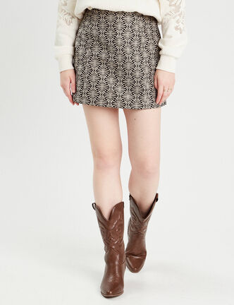Jupe-short droite blanc femme