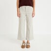 Jean flare cropped taille haute vert kaki femme