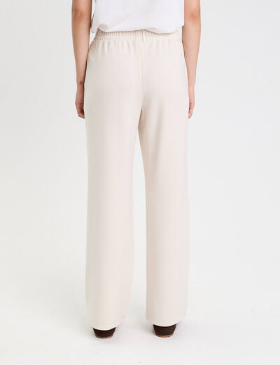 Jegging fluide taille standard ecru femme