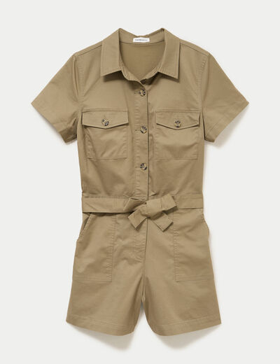 Combishort vert femme