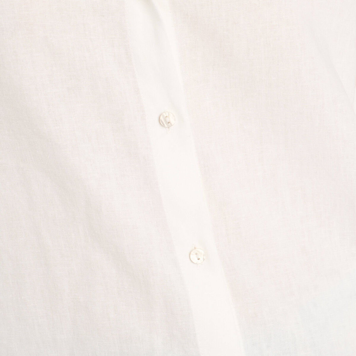 Chemise manches longues contenant du lin ecru femme