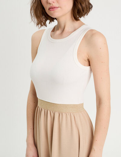 Robe longue effet 2-en1 sable femme