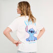 T-shirt oversize Stitch blanc femme
