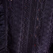 Blouse brodée avec volants noir femme