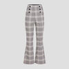 pantalon flare taille haute blanc femme