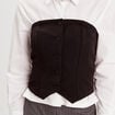 Bustier avec boutons noir femme