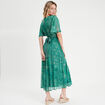 Robe longue évasée vert femme