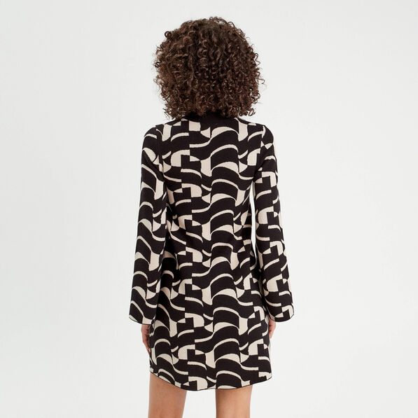 robe pull evasee col montant blanc femme Robe pull évasée col montant blanc femme