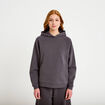 Sweat oversize &agrave; capuche manches longues gris fonc&eacute; femme