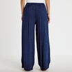 Pantalon large taille standard bleu femme