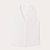 Blouse sans manches ecru femme