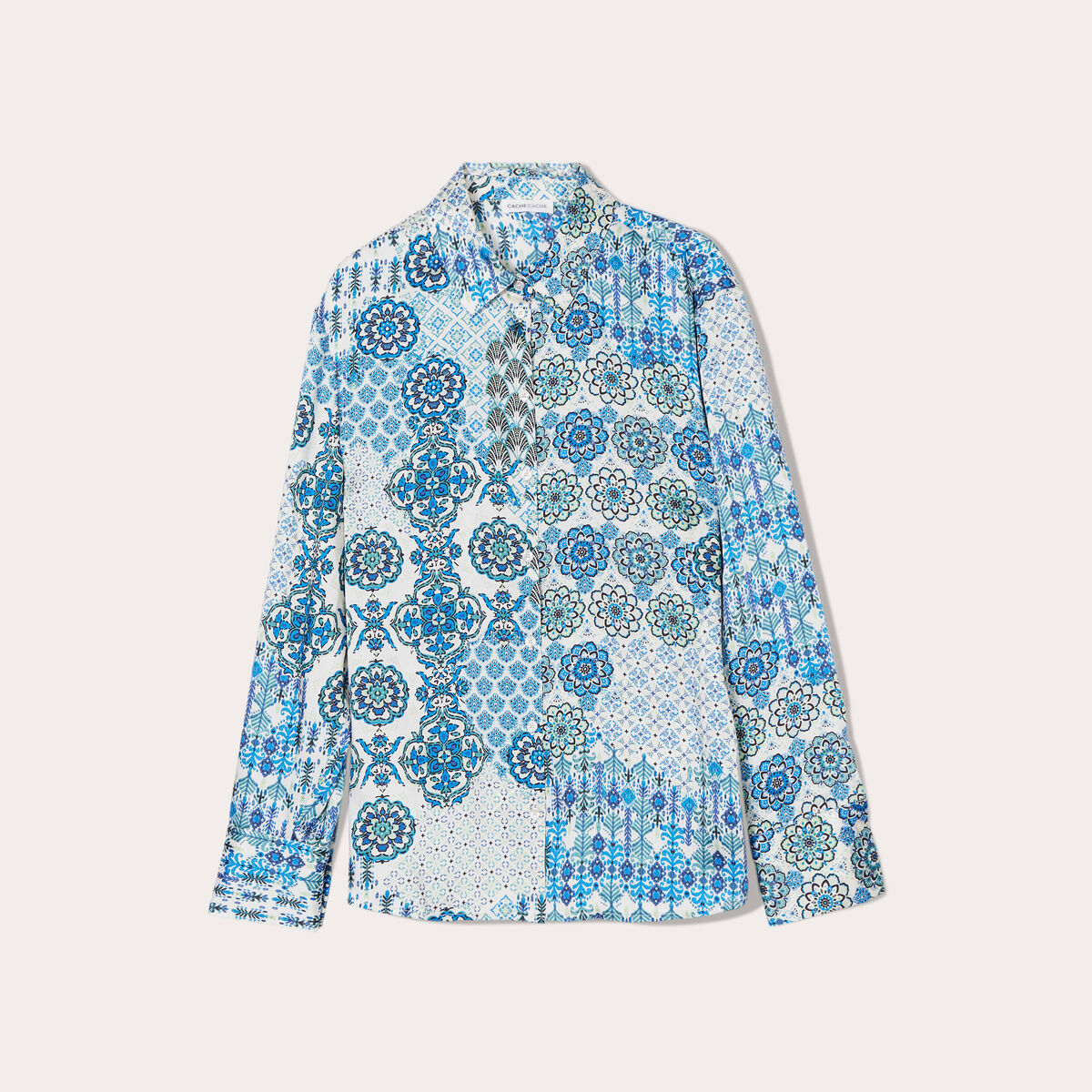 Chemise manches longues blanc femme