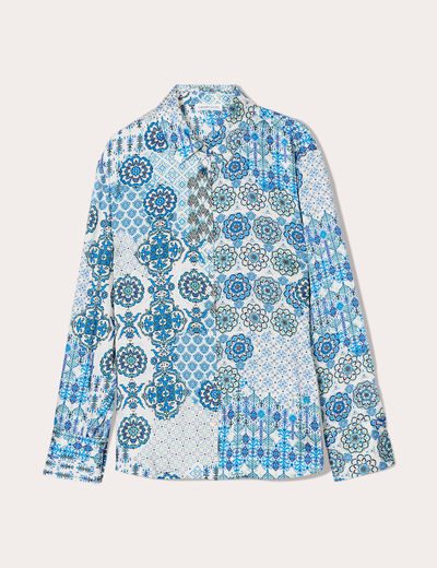 Chemise manches longues blanc femme