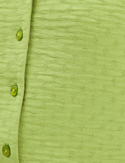 Blouse manches courtes vert anis femme