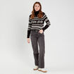 Pull avec col roulé noir femme